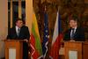 Tisková konference s ministrem Zaorálkem a ministrem Linkevičiusem