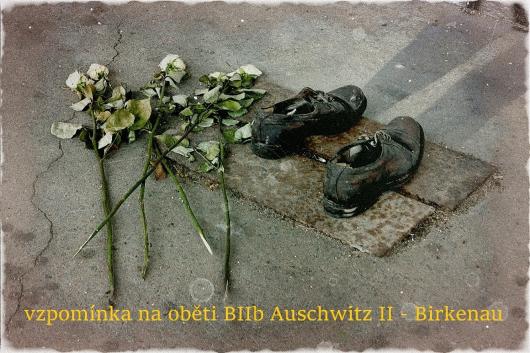Pietní akt k uctění památky obětí terezínského rodinného tábora BIIb v Auschwitz II - Birkenau