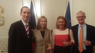 Ambassador and his wife with the owners of Danish company Orifarm – Hans Bøgh-Sørensen and his wife (foto: Barbara Werewka)