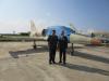 Ambassador V. Grepl in front of L-39 Albatros