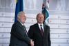 Miloš Zeman a Andris Berzinš (foto Hana Brožková-archiv KPR)