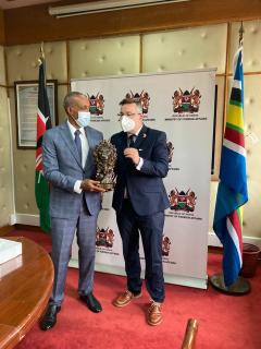 With Principal Secretary Macharia Kamau