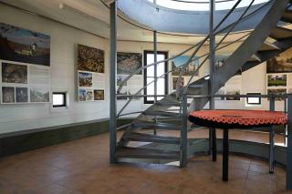 The exhibition was installed in the historical water tower in Viljandi
