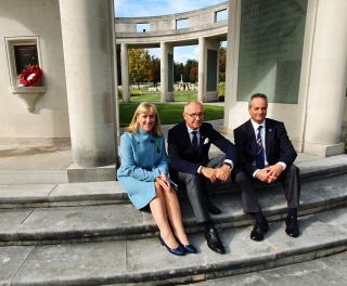 At the memorial to soldiers and airmen who did not return from their missions ...