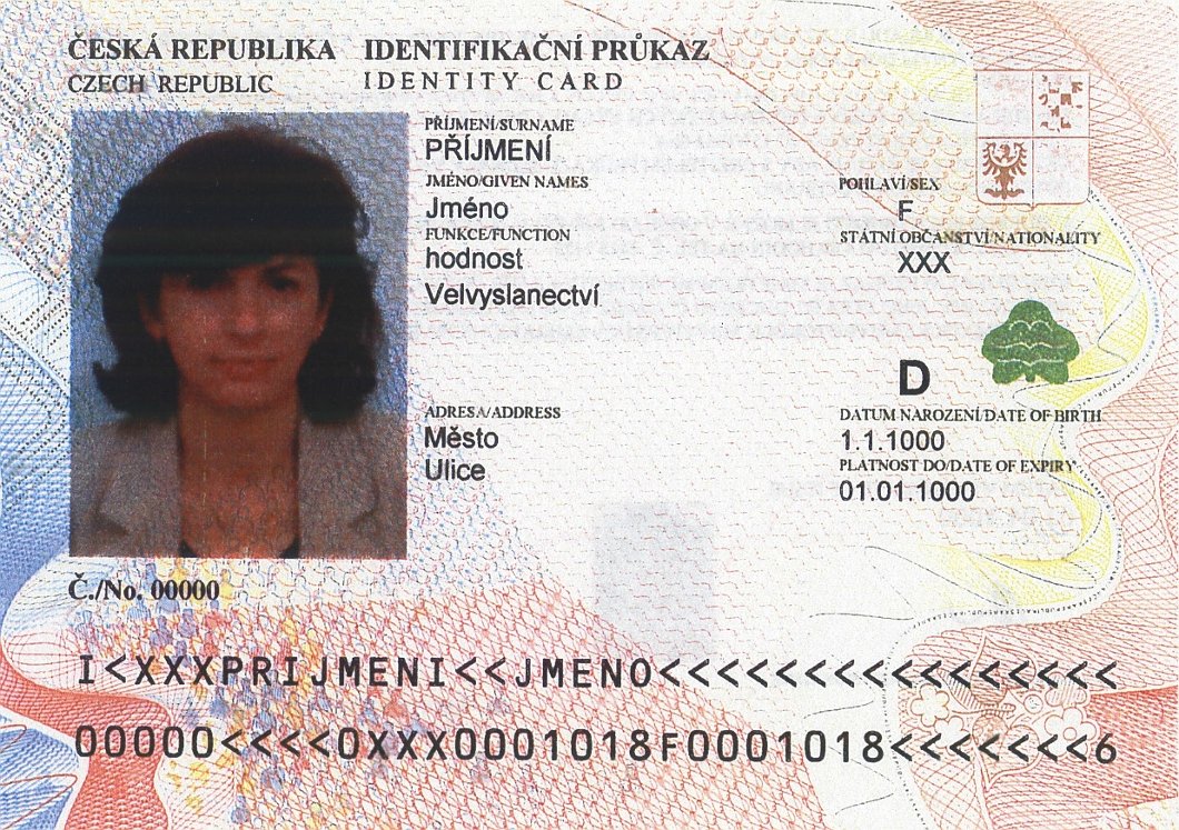 Identifikační průkaz s označením D