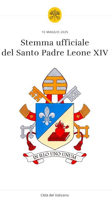 stemma ufficiale di Sua Santità il Papa Leone XIV