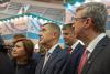 premiér A. Babiš, ministryně financí A. Schillerová, ministr zahraničí T. Petříček a ministr průmyslu a obchodu K. Havlíček na Mezinárodním strojírenském veletrhu 2019