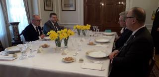 Working lunch for V4 partners with Charles Hay, 16th Earl of Kinnoull