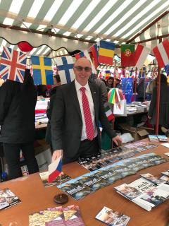 ​​​Mr. Karel Bartošík at the stand of the Czech Republic