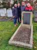 At the grave of Robert Alt in the Jewish Cemetery in Liverpool with John Martin, Alaster Burman and volunteer Adrian Cork