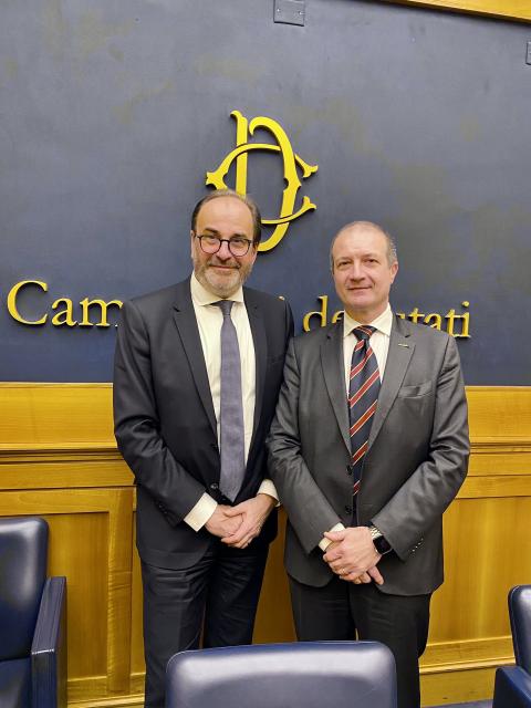 l'Ambasciatore Jan Kohout con il deputato Gianmauro dell'Olio 