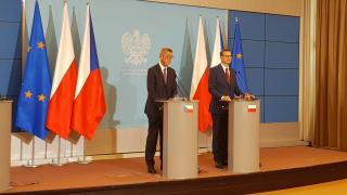 Společná tisková konference premiérů ČR a PL