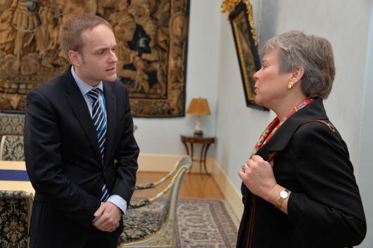 Náměstek Jakub Kulhánek s Rose Gottemoeller