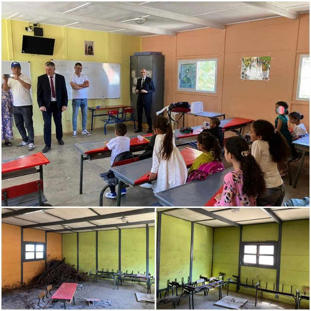 Etat des salles de classes au début du projet de rénovation.