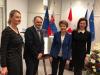 V. l. Andrea Elscheková Matisová, Mario Gattiker, Simonetta Sommaruga, Irena Valentová