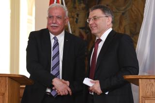Ministr Lubomír Zaorálek a ministr zahraničí Palestiny Rijád Malkí