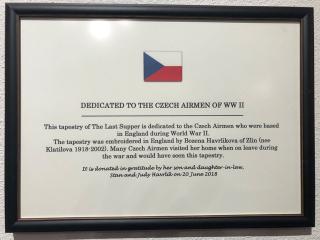 The legend of the tapestry of the Last Supper dedicated to the RAF Church in London by Havrlík´s family