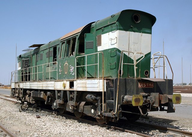 historic diesel-electric locomotive produced by ČKD, Kirkuk rail road Storage and Maintanence Facility