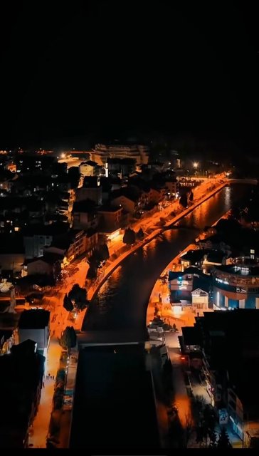 Veřejné osvětlení ve městě Struga