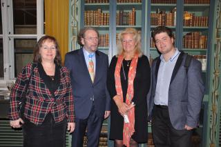 From the left: Zuzana Ambrošová, Trygve Madsen, Unni Boretti (Head of the Musikk-Husets Forlag), Miroslav Ambroš 