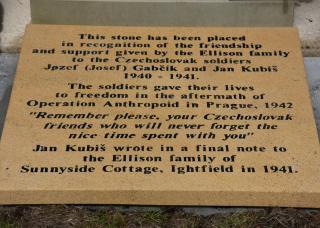 Memorial Stone for Kubiš and Gabčík Unveiled in Ightfield 
