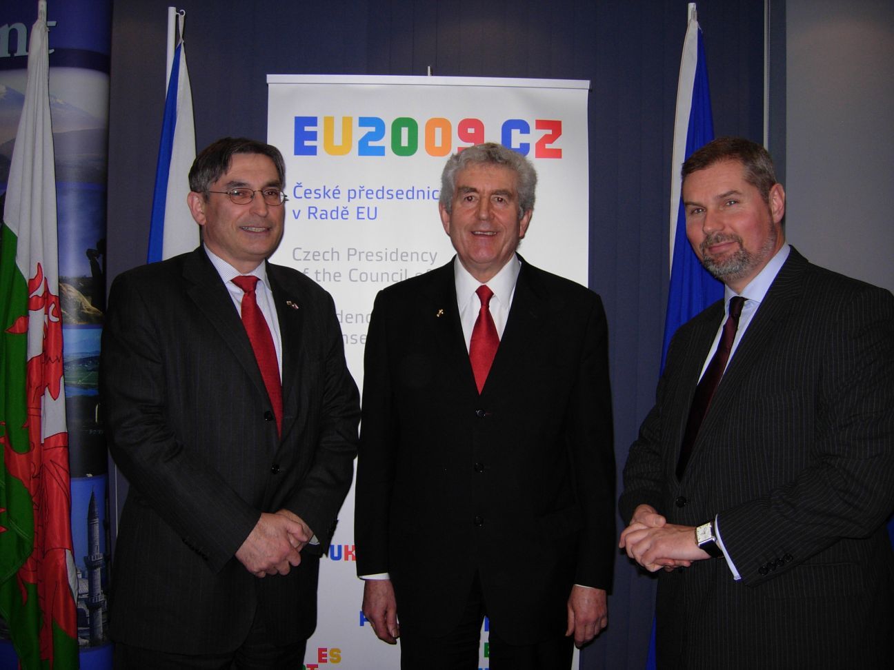 Ambassador Winkler with Rhodri Morgan and Andy Klom