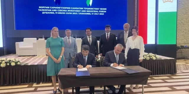 подписание Протокола о сотрудничестве в Таджикистане