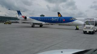 Taufe der Flugmaschine Brno Dragon auf dem Flughafen München