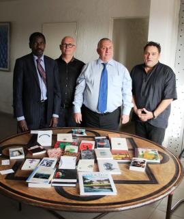 From the left Souleyman Abdou Niandou, Jérôme Labeur, Pavel Mikeš, an employee of the CCFN