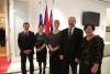 Ambassador of the Czech Republic, H.E. Věra Zemanová, the President of the National Council of Slovenia, Mr Alojz Kovšca, the Ambassador of Slovakia, H.E. Eva Ponomarenková, and the wife of the President of the National Council 