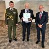 Tom Doležal at the ceremony of handing over of the Cross of Merit of the Minister of Defence of the Czech Republic