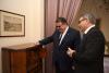 Ministr Lubomír Zaorálek a ministr zahraničí Litvy Linas Linkevičius v bytě Jana Masaryka