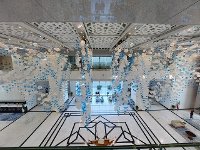 KIA's Entrance Hall with system of lighting fixtures made by the Czech company Aldit 