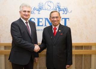  The President of the Senate of Malaysia, H.E. Tan Sri Abu Zahar Ujang was invited to visit the Czech Republic by the President of the Senate of the Parliament of the Czech Republic, H.E. Milan Štěch