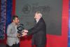 Winner L N Tallur received the trophy from the Chief Guest Mr. William Kentridge