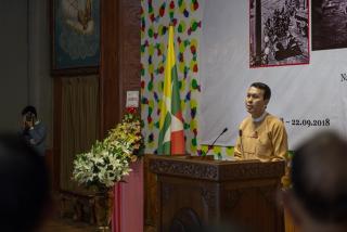 Chief Minister Yangon U Phyo Min Thein presented a nice speech 