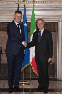 Ministro Petříček con il Ministro Moavero Milanesi