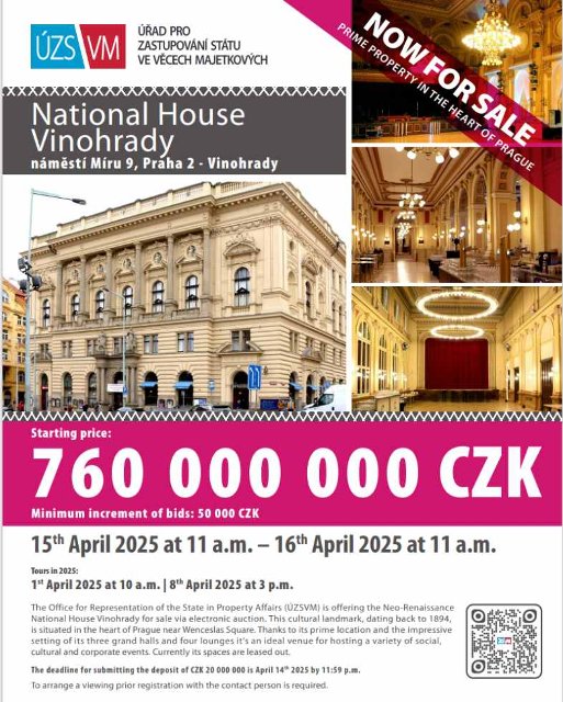 La maison nationale de Vinohrady - vente