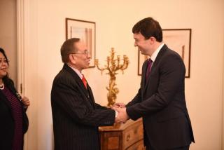  The President of the Senate of Malaysia met at the Černínský Palace with the Deputy Minister of Forreign Affairs of the Czech Republic, H.E. Lukáš Kaucký