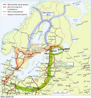 Rail Baltica mapa
