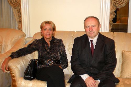 Velvyslankyně ČR v SAE Věra Jeřábková a pan František Hlucháň