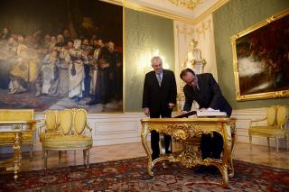 Rencontre avec le Président de la République tchèque Monsieur Miloš Zeman.