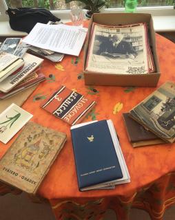 Part of the donated materials, books and photographs