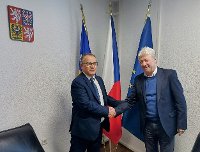 Ambassador Bohumil Mazanek with Director Xhavit Kastrati