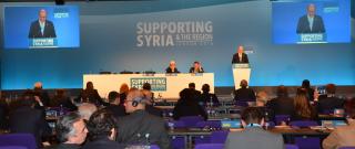 Bohuslav Sobotka při svém projevu na donorské konferenci k Sýrii 4.2.2016 v Londýně 