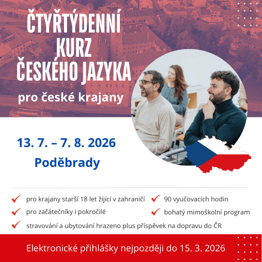 čtyřtýdenní kurz českého jazyka pro krajany