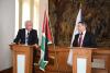 Tisková konference s palestinským ministrem zahraničí Rijádem Malkím