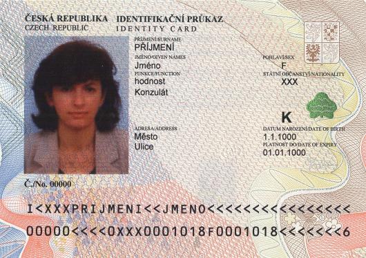 Identifikační průkaz s označením K