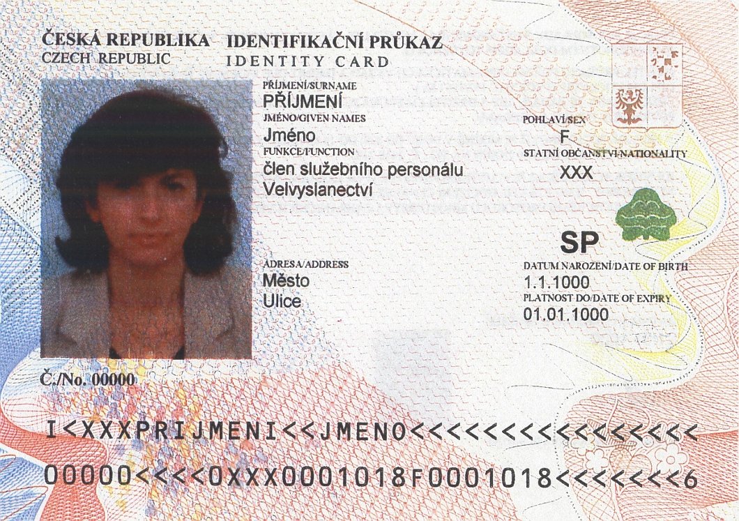 Identifikační průkaz s označením SP