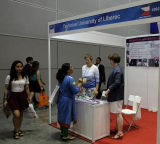  Seven Czech universities had  separate booths, including  Technical University Liberec.   
